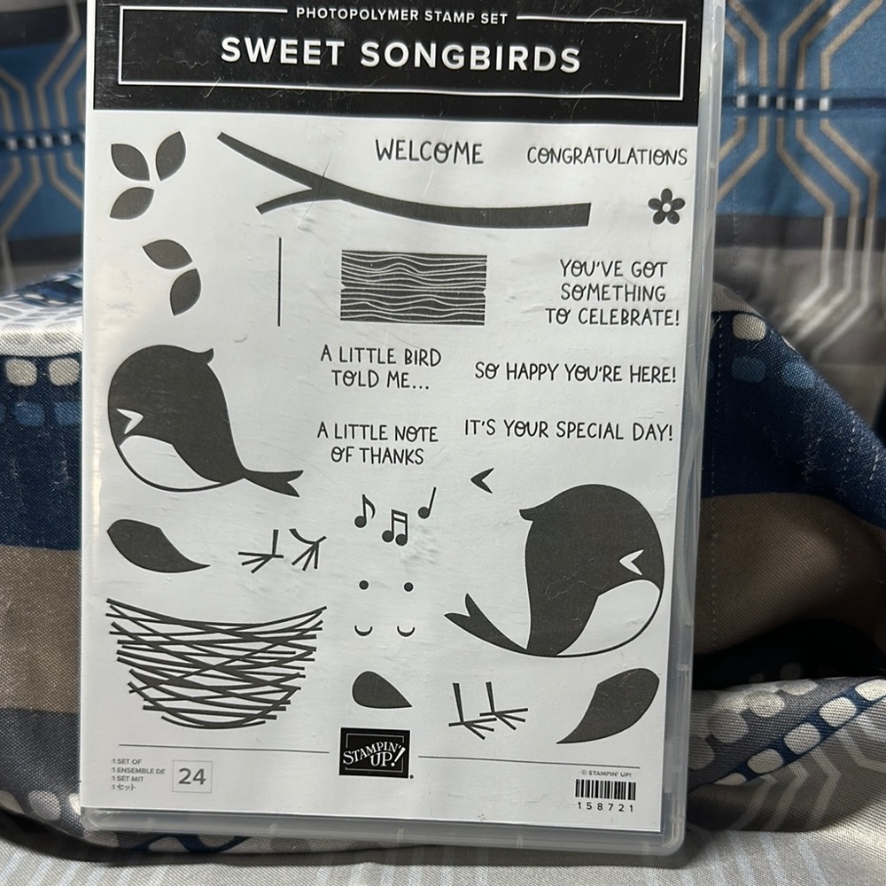 Stampin' Up! Black and White Bird Silhouette Stamps with Punch